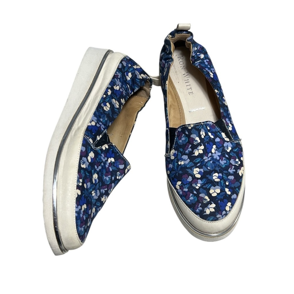 RON WHITE Floral Slip On Shoes